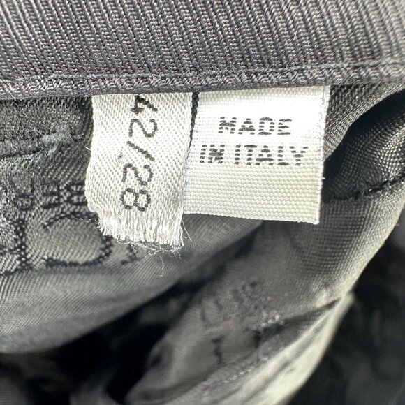 Ice Iceberg Pencil Skirt Womens 42/28 Black Waxed Lined Zip Pockets - Picture 9 of 11